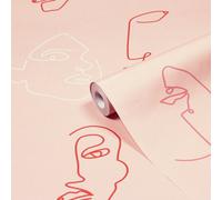 Furn Printed Wallpaper Kindred Abstract - Pink - One Size
