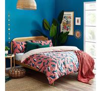 Furn. Kitta Cats Reversible Duvet Cover Set, King, Pink