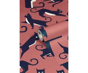 Furn Kitta Geometric Printed Wallpaper In Pink Pink