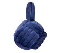 furn. Knot Entwined Velvet Doorstop, Navy