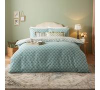 Furn Krissa Block Printed Duvet Cover Set In Blue Blue