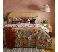 furn. La Vida Festive Reversible Duvet Cover Set - Super King - Multicolour