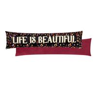 Furn . La Vida Life Is Beautiful Velvet Draught Excluder Multi