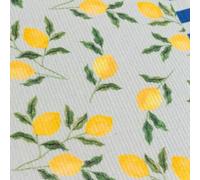 furn. Lemons Placemats - Washable Striped Mediterranean Fruits Set of 4 Quick Drying Table Mats (Blue - 46x36cm)