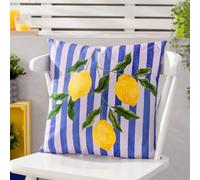furn. Lemons Striped Outdoor Cushion Cover, Blue