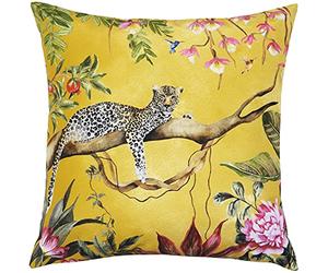 furn. Leopard Outdoor Polyester Filled Cushion, Gold, 43 x 43cm