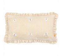 furn. Les Fleurs Embroidered Ruffle Feather Rich Cushion - Daises - 30x50cm
