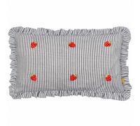 Furn. Les Fruites Embroidered Ruffle Feather Rich Cushion