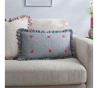 furn. Les Fruites Strawberries Cushion - Navy - 30x50cm