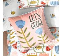 furn. little Let's Grow Velvet Piped Polyester Filled Cushion