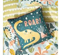 furn. little Roar Velvet Piped Cushion Cover, Teal