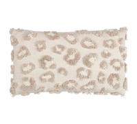 Furn Maeve Tufted Leopard Print Cushion Cover - Natural - 30cm x 50cm - Natural - 100% Cotton