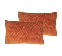 furn. Mahal New Feather Filled Cushions Twin Pack, Rust, 30 x 50cm