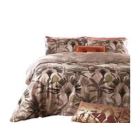 furn. Malaysian Palm Duvet Cover and Pillowcase Set, Dusky Blush, Double