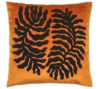 Furn. Maldive Botanical Velvet Tufted Feather Filled Cushion