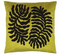 Furn Cushion Maldive – Botanical Velvet Tufted, Polyester Filled – Green 45 x 45 cm