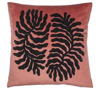 Furn Cushion Maldive – Botanical Velvet Tufted Polyester-Filled – Brown 45 x 45 cm