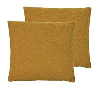furn. Malham Twin Pack Feather Filled Cushions, Saffron, 50 x 50cm