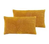 furn. Mangata Feather Filled Cushions Twin Pack,Ochre,30 x 60cm