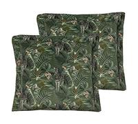 furn. Manyara Twin Pack Feather Filled Cushions, Zebra, 50 x 50cm