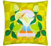 Furn Margarita Time Abstract Outdoor Cushion Cover - Lime - Lime - 43cm x 43cm