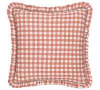 furn. Maude Gingham Cotton Piped Cushion Cover, Rose