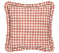 Furn. Maude Gingham Reversible Piped Polyester Filled Cushion