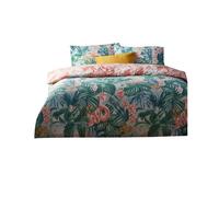 Furn Medinilla Tropical Duvet Cover Set - Sage/Blush - King - Sage/Blush - 50% Cotton/50% Polyester