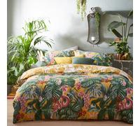 Furn. Medinilla Tropical Reversible Duvet Cover Set, Double, Yellow