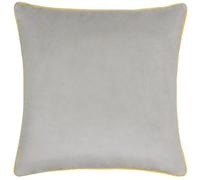 furn. Meridian Polyester Filled Cushion - Luxury Contrast Piped Velvet Decorative Pillow (Dove/Cylon - 45x45cm)