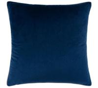 furn. Meridian Polyester Filled Cushion (Navy/Silver - 55 x 55cm) | Soft velvet cushion with contrast piping and polyester filling. 55 x 55cm. Ready to style.