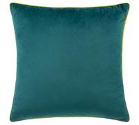 Paoletti Meridian Cushion - Polyester Filled Velvet Piped Luxury Decor (Teal/Ceylon - 55 x 55 cm)