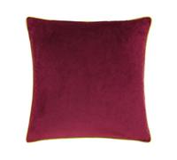 Furn Meridian Velvet Cushion Cover - Maroon/Moss - 45cm x 45cm - Maroon/Moss - 100% Polyester