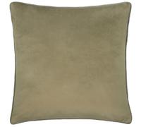 furn. Meridian Cushion Cover - Luxury Contrast Piped Velvet Decorative Case (Sage/Green - 55x55cm)