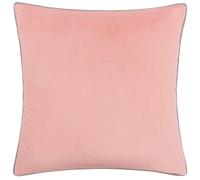 furn. Meridian Velvet Cushion Cover with Feather Rich Filled Inner Pad - Luxury Piped Design (Blush/Grey, 55 x 55 cm)