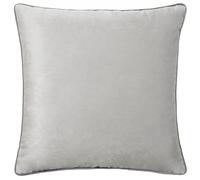 furn. Meridian Velvet Cushion Cover with Feather Rich Filled Inner Pad - Luxury Piped Design (Dove/Charcoal, 55 x 55 cm)