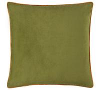 Furn. Meridian Velvet Feather Filled Cushion, Green, Orange, 45 X 45Cm