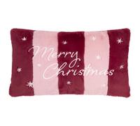 furn. Merry Christmas Fur Polyester Filled Cushion (Pink - 30x50cm)