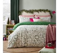 Furn Merry Christmas Reversible Duvet Cover Set In Beige Beige