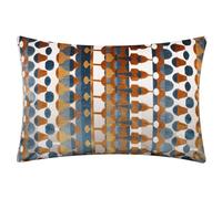 furn. Metro Abstract Cushion Cover - Geometric Velvet Jacquard Decorative Case (Ginger - 40x60cm)