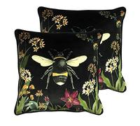 Evans Lichfield Midnight Garden Polyester Filled Cushions (Twin Pack), Multi, 43 x 43cm