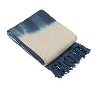 Furn Mizu Dip Dye Tassel Throw - Ink - 130cm x 170cm - Ink - 100% Cotton