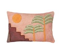 Furn Moloko Embroidered Cushion Cover - Pink Sunset - 60cm x 40cm - Pink Sunset - 100% Cotton