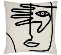furn. Mono Face Cushion, Linen, 50 x 50cm