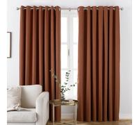 furn. Moon Eyelet Blackout Curtains, 3-Pass Blackout, Polyester, Burnt Orange, 229cm width x 137 cm drop (90" x 54" inches)