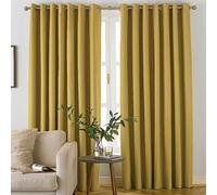 furn. Moon Eyelet Curtains Ochre