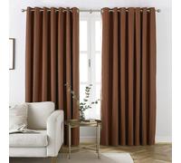 Furn Moon Eyelet Curtains - Orange - 66in x 54in - Orange - 100% Polyester