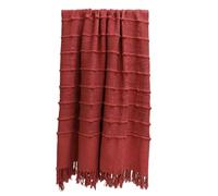 Furn Motti Throw - Red - 180cm x 130cm - Red - 75% Cotton/25% Polyester