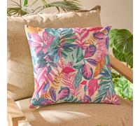 furn. Multicolour Jungle Print Effect Indoor & Outdoor Cushion (L)43Cm (W)43Cm
