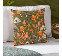 furn. Mushroom Fields Abstract Feather Filled Cushion